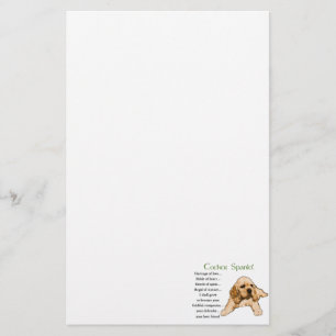 Cocker Spaniel Heritage of Love Stationery