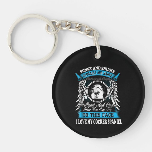 Cocker Spaniel | I Love My Cocker Spaniel Key Ring (Front)