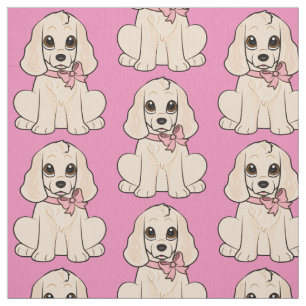 Cocker Spaniel in a Bow Fabric