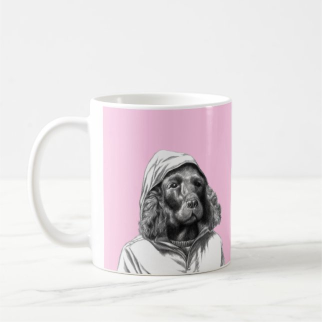 Cocker Spaniel in Rain Coat (Ume) Coffee Mug (Left)