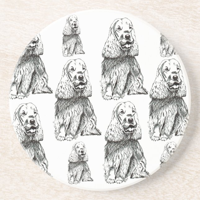 COCKER SPANIEL INGLÉS. PATTERN COASTER (Front)