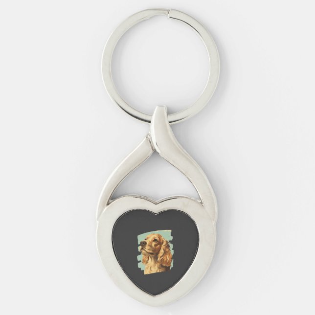 Cocker Spaniel Key Ring (Front)