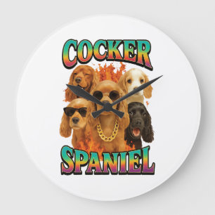 Cocker Spaniel Large Clock