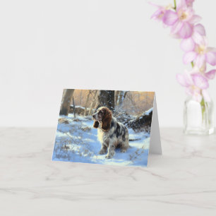 Cocker Spaniel Let It Snow Christmas Card