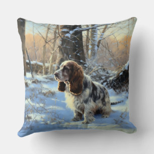 Cocker Spaniel Let It Snow Christmas  Cushion