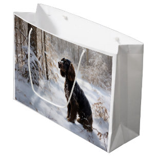 Cocker Spaniel Let It Snow Christmas Large Gift Bag
