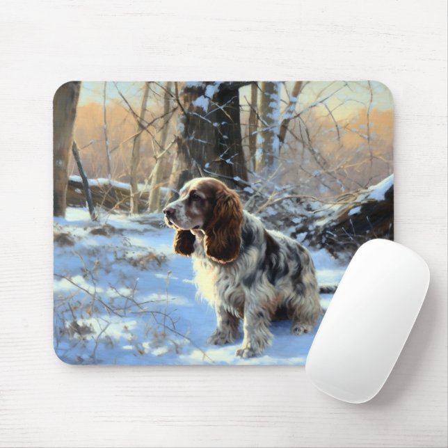 Cocker Spaniel Let It Snow Christmas  Mouse Mat (With Mouse)