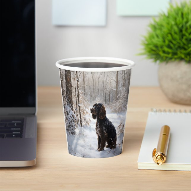 Cocker Spaniel Let It Snow Christmas  Paper Cups (Insitu)