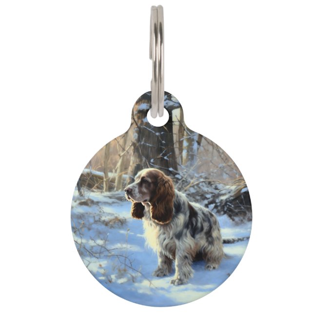 Cocker Spaniel Let It Snow Christmas  Pet Tag (Front)