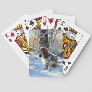 Cocker Spaniel Let It Snow Christmas Playing Cards