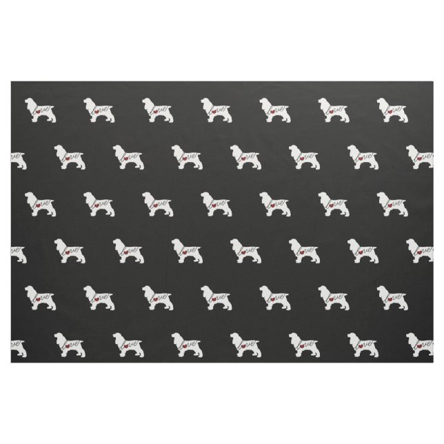 Cocker Spaniel Love Fabric (Fat Quarter)