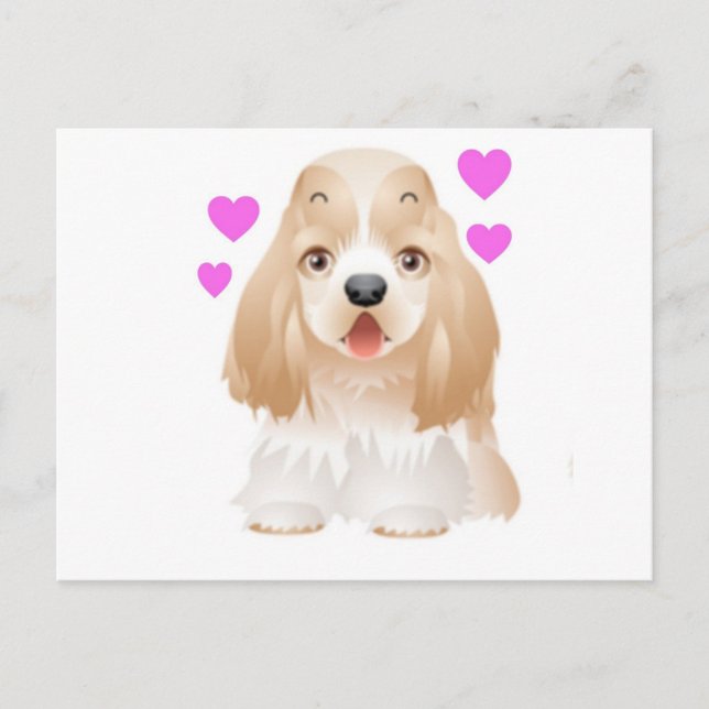 Cocker Spaniel Love Postcard (Front)