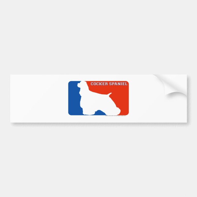 Cocker Spaniel Major League Dog Bumper Sticker (Front)