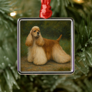 Cocker Spaniel Metal Tree Decoration