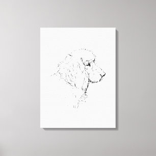 Cocker Spaniel – Minimalist Dog Line Drawing Canvas Print
