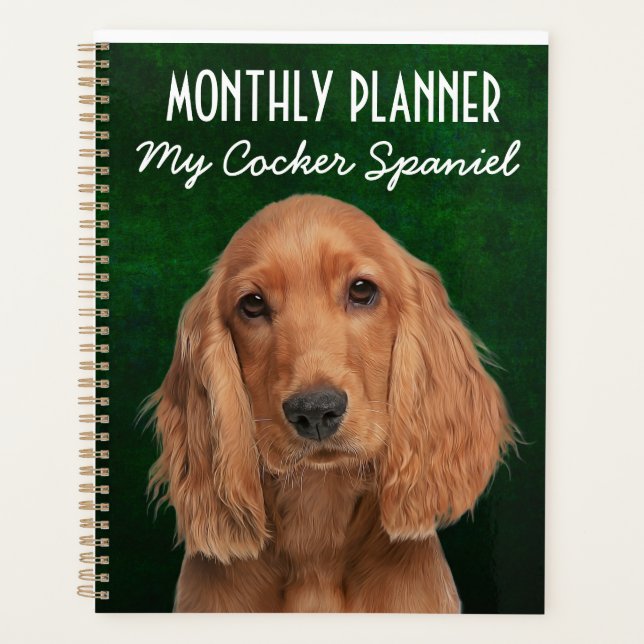 Cocker Spaniel Monthly Planner (Front)