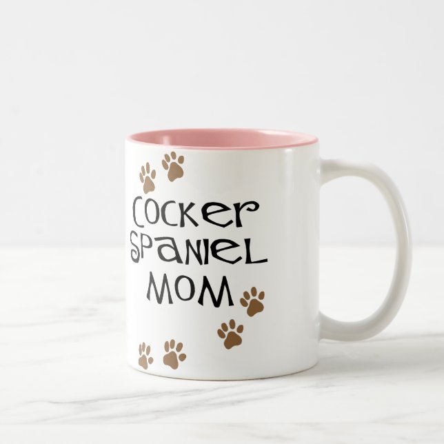Cocker Spaniel Mum for Dog Moms Two-Tone Coffee Mug (Right)
