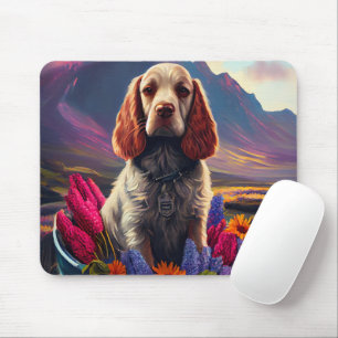 Cocker Spaniel on a Paddle: A Scenic Adventure Mouse Mat
