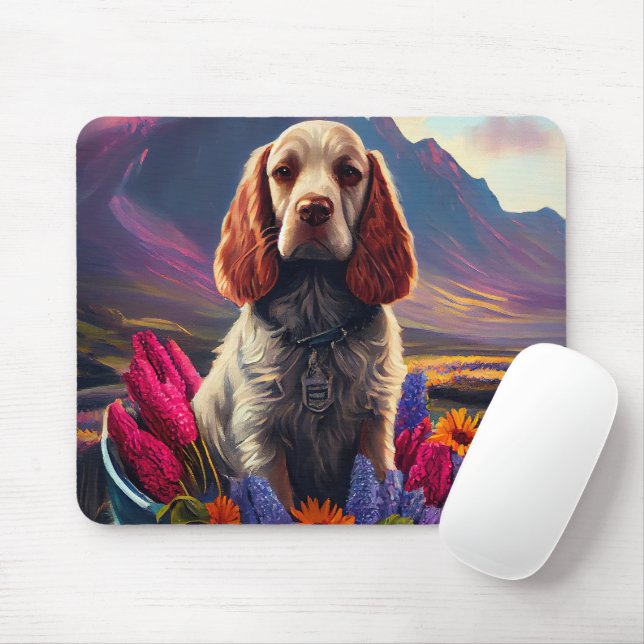 Cocker Spaniel on a Paddle: A Scenic Adventure Mouse Mat (With Mouse)