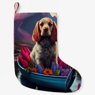 Cocker Spaniel on a Paddle: A Scenic Adventure Small Christmas Stocking