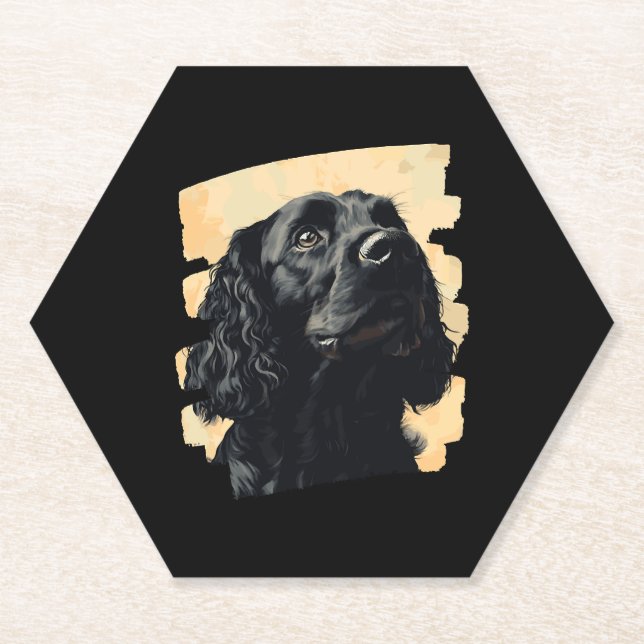 Cocker Spaniel  Paper Coaster (Front)