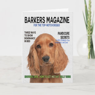 Cocker Spaniel Parody Magazine Cover Card