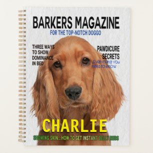Cocker Spaniel Parody Magazine Cover Planner