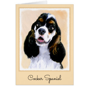 Cocker Spaniel (Parti) Painting - Original Dog Art