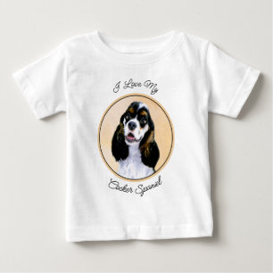 Cocker Spaniel (Parti) Painting - Original Dog Art Baby T-Shirt
