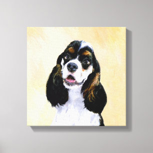 Cocker Spaniel (Parti) Painting - Original Dog Art Canvas Print