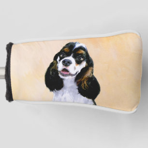 Cocker Spaniel (Parti) Painting - Original Dog Art Golf Head Cover
