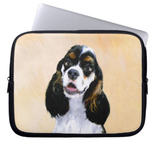 Cocker Spaniel (Parti) Painting - Original Dog Art Laptop Sleeve