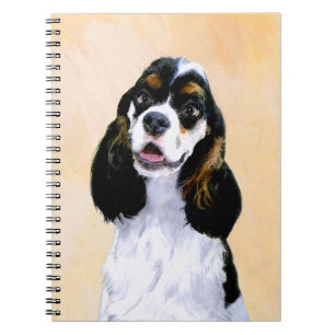 Cocker Spaniel (Parti) Painting - Original Dog Art Notebook