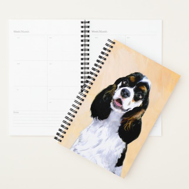 Cocker Spaniel (Parti) Painting - Original Dog Art Planner (Display)