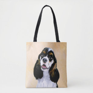 Cocker Spaniel (Parti) Painting - Original Dog Art Tote Bag