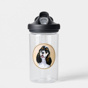 Cocker Spaniel (Parti) Painting - Original Dog Art Water Bottle