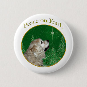 Cocker Spaniel Peace 6 Cm Round Badge