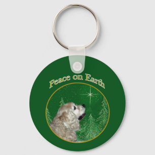 Cocker Spaniel Peace Key Ring