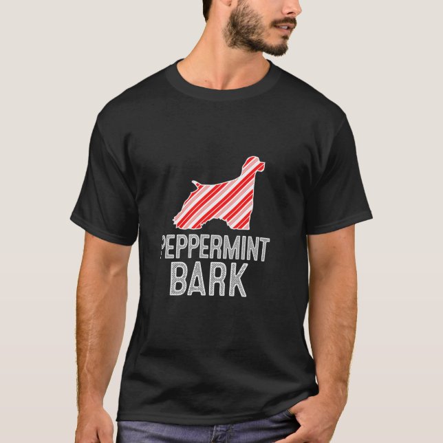 Cocker Spaniel Peppermint Bark Christmas Dog T-Shirt (Front)