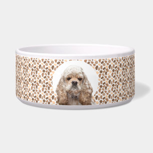 Cocker Spaniel Personalise Photo & Name Dog Bowl