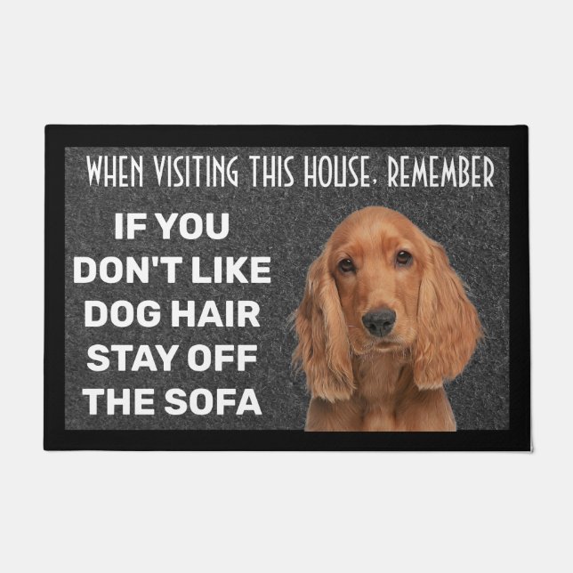 Cocker Spaniel personalised doormat (Front)