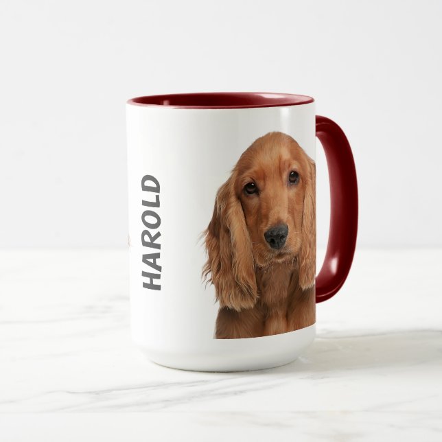 Cocker Spaniel Personalised Mug (Front Right)
