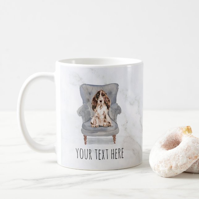 Cocker Spaniel Personalised Mug (With Donut)