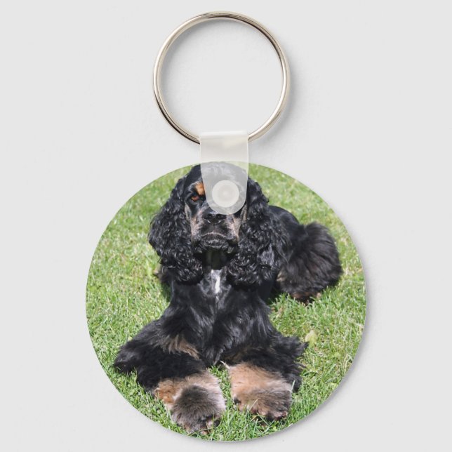 Cocker Spaniel Photo Key Ring (Front)