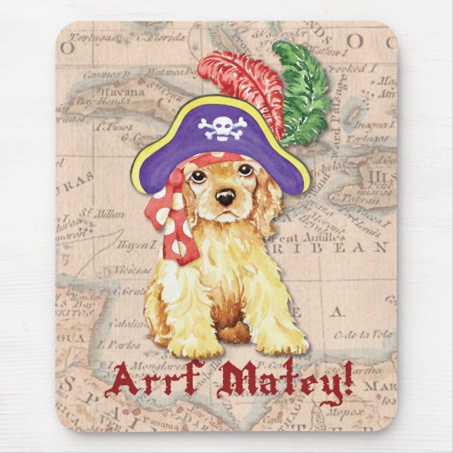 Cocker Spaniel Pirate Mouse Mat (Front)