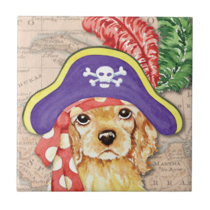 Cocker Spaniel Pirate Tile