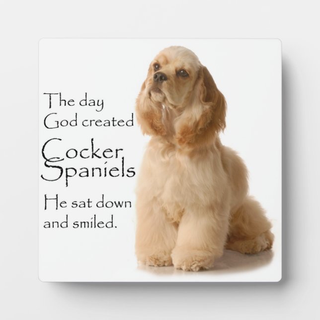 Cocker Spaniel Plaque (Front)