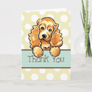 Cocker Spaniel Polka Dots Thank You