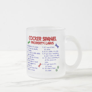 COCKER SPANIEL Property Laws 2 Frosted Glass Coffee Mug