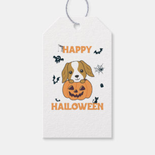 Cocker Spaniel Pumpkin Cute Dogs Happy Halloween Gift Tags